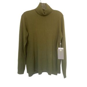 NWT Evolution By Cyrus Olive Green Turtleneck Sweater Sz L